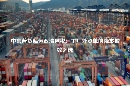 中东普货海运双清包税:工厂外贸单的降本增效之选