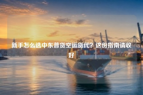 新手怎么选中东普货空运货代？这份指南请收好