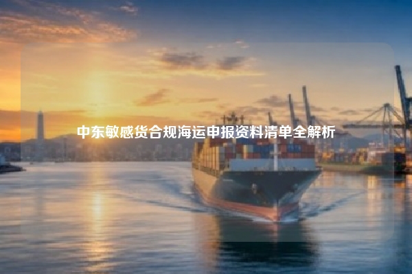 中东敏感货合规海运申报资料清单全解析