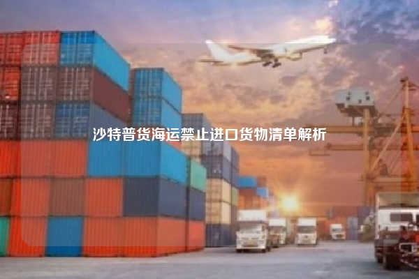 沙特普货海运禁止进口货物清单解析