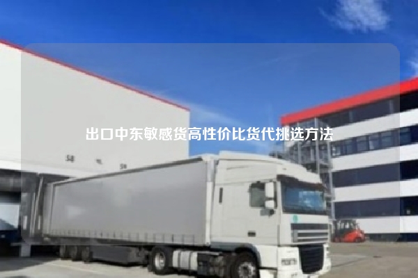出口中东敏感货高性价比货代挑选方法