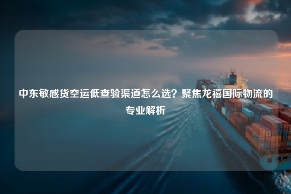 中东敏感货空运低查验渠道怎么选？聚焦龙禧国际物流的专业解析