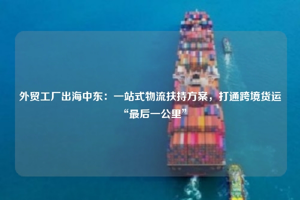 外贸工厂出海中东：一站式物流扶持方案，打通跨境货运“最后一公里”