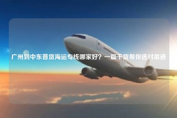 广州到中东普货海运专线哪家好？一篇干货帮你选对渠道