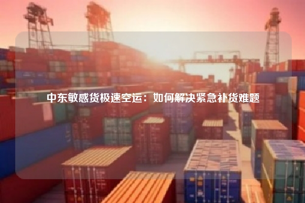 中东敏感货极速空运：如何解决紧急补货难题